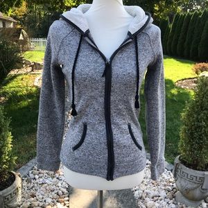 American Eagle Fuzzy Zip Up Sweatshirt